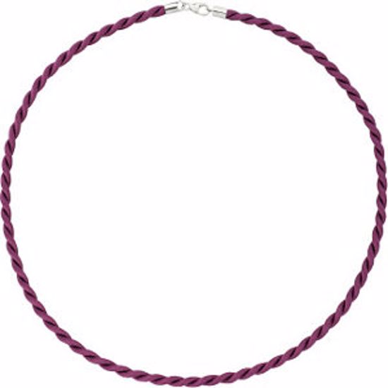 LEN040:303:P Silk Cord 17" Necklace 3mm