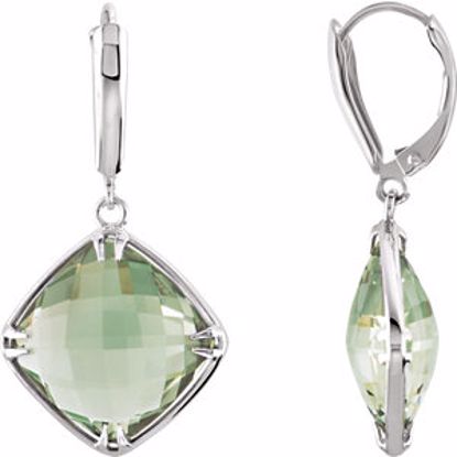 68574:103:P Sterling Silver Green Quartz Earrings