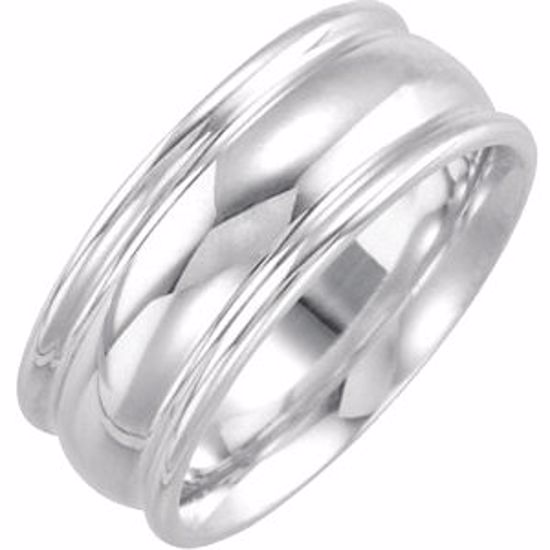 51048:111:P Sterling Silver 8mm Design Band Size 15