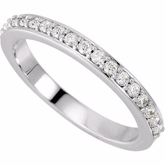 68719:100:P 14kt White 3/8 CTW Diamond Band