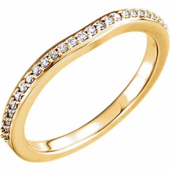 68272:112:P 18kt Yellow 1/8 CTW Diamond Band for 5.5mm Princess Engagement