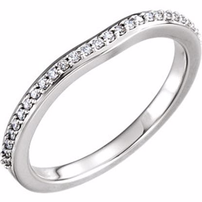 68272:114:P Platinum 1/8 CTW Diamond Band for 5.5mm Princess Engagement