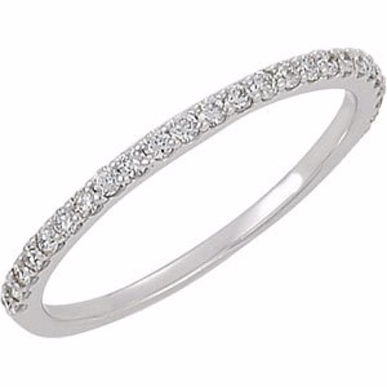 68871:100:P 14kt White 1/4 CTW Diamond Band