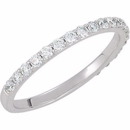 68893:100:P 14kt White 3/8 CTW Diamond Band