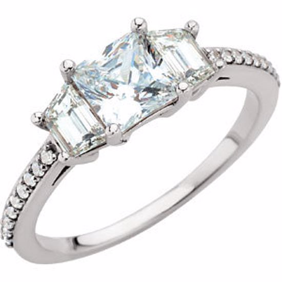 67784:116:P 14kt White 1 5/8 CTW Diamond Engagement Ring