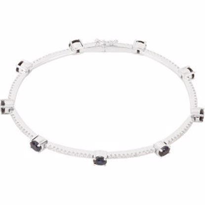 68934:278:P Sapphire & Diamond Line Bracelet