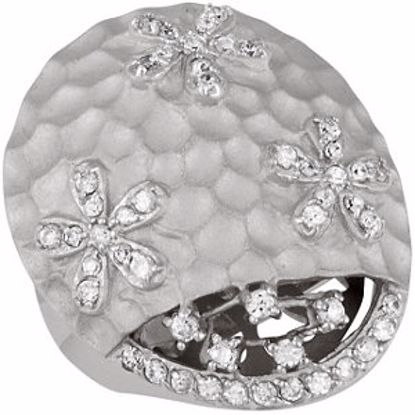 68726:106:P Sterling Silver 14kt White Rhodium Plated Cubic Zirconia Ring Size 8