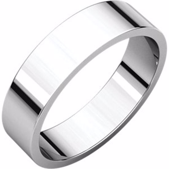 F5.5:903:P Sterling Silver 5mm Flat Band