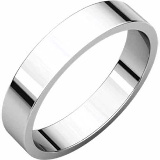 F6.5:902:P Sterling Silver 4mm Flat Band