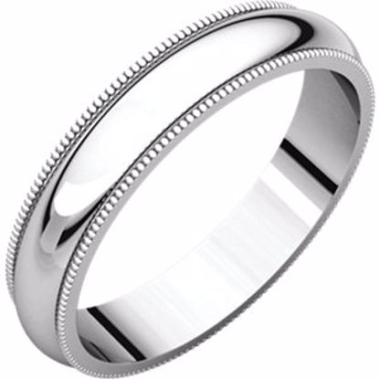 MG9:902:P Sterling Silver 4mm Milgrain Band