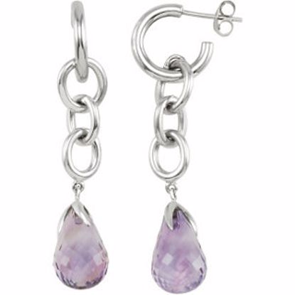 68868:1010:P Sterling Silver Amethyst Earrings with Box