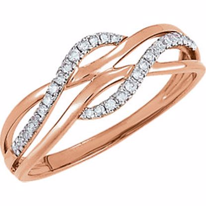 68808:100:P 14kt Rose with White Rhodium Plating 1/8 CTW Diamond Ring 