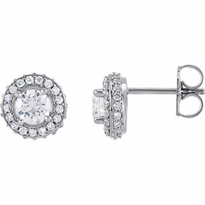 68602:1110:P Platinum 1 CTW Diamond Earrings