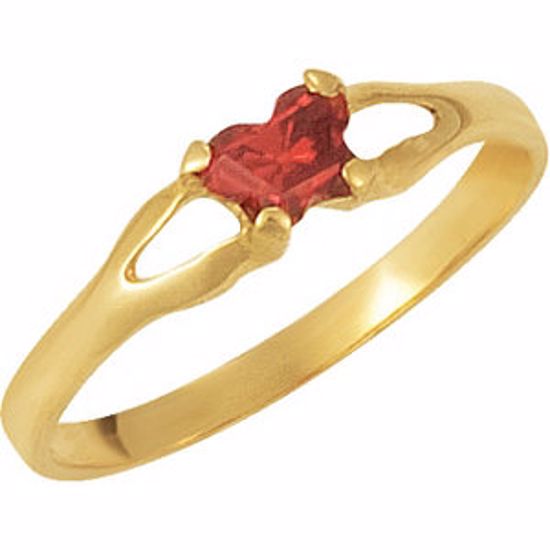 19395:1000:P 10kt Yellow Bfly® January CZ Birthstone Ring