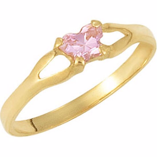 19395:1090:P 10kt Yellow Bfly® October CZ Birthstone Ring