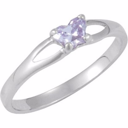 19395:1290:P 14kt White Bfly® June CZ Birthstone Ring