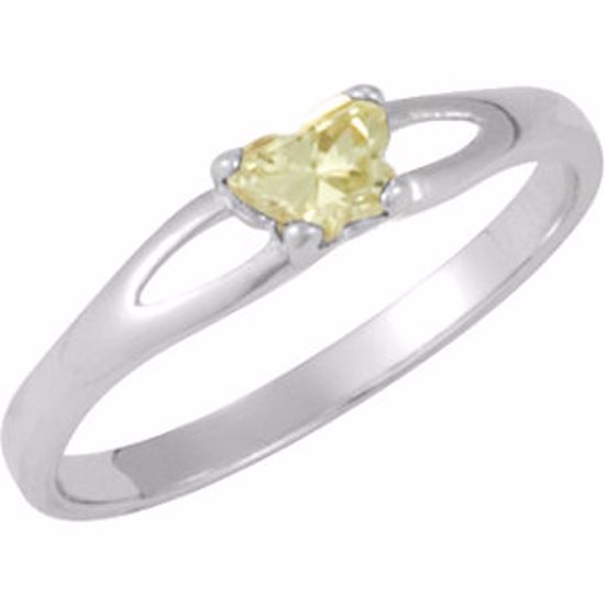 19395:1340:P 14kt White Bfly® November CZ Birthstone Ring