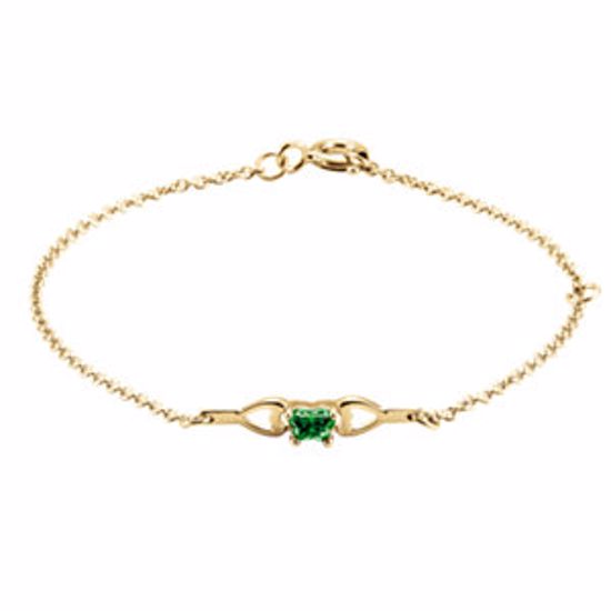 19800:1160:P 10kt Yellow May Birthstone Bracelet