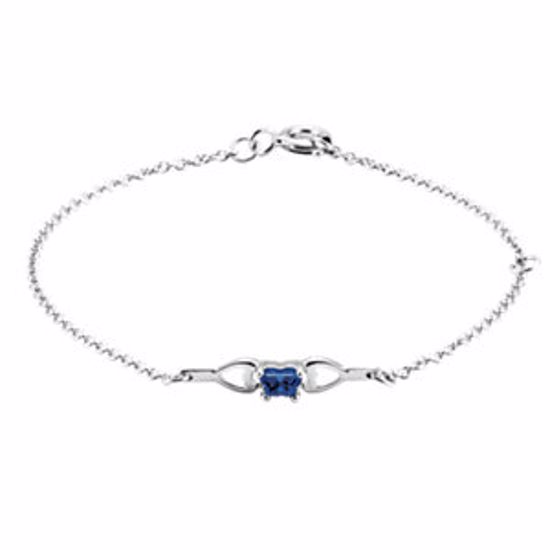 19800:1440:P 14kt White September Birthstone Bracelet