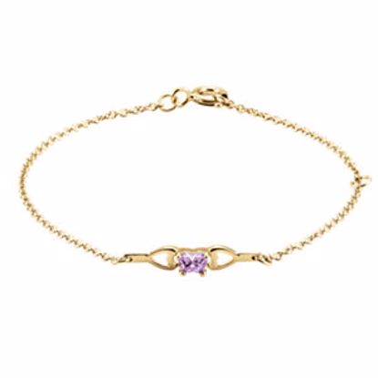 19800:1010:P 14kt Yellow February Birthstone Bracelet