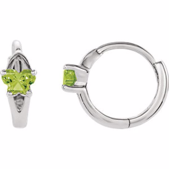 192014:1620:P Bfly® CZ Birthstone Hinged Earrings