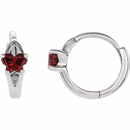 192014:1720:P Bfly® CZ Birthstone Hinged Earrings