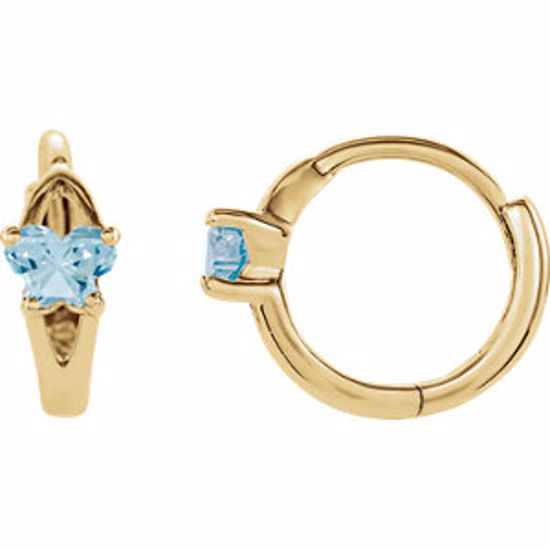 192014:1280:P Bfly® CZ Birthstone Hinged Earrings