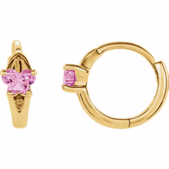 192014:1420:P Bfly® CZ Birthstone Hinged Earrings