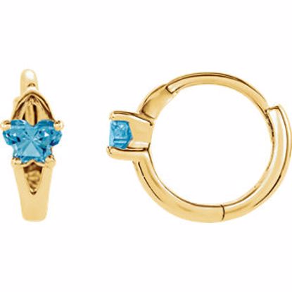 192014:1460:P Bfly® CZ Birthstone Hinged Earrings