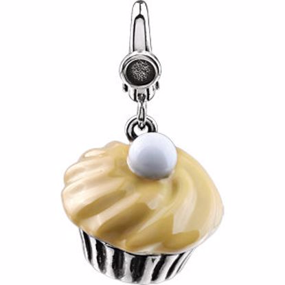 69404:100:P Enamel Cupcake Charm