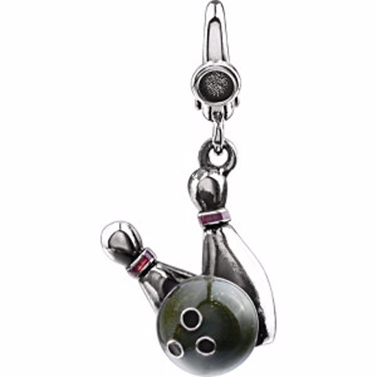 69421:101:P Enamel Bowling Ball & Pins Charm