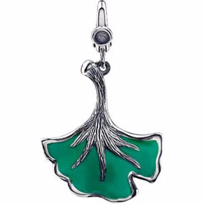 69510:100:P Enamel Leaf Charm