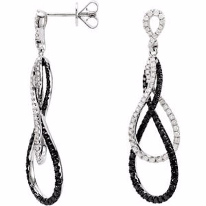 68984:100:P Black & White Diamond Earrings