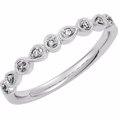 68969:100:P 14kt White .04 CTW Diamond Ring Size 7