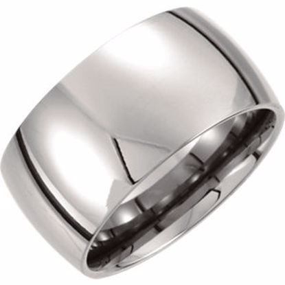 T805:0650:P Titanium 12mm Domed Polished Band Size 6.5