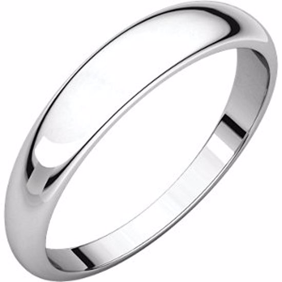 HRT8:165581:P 10kt White 4mm Half Round Tapered Band