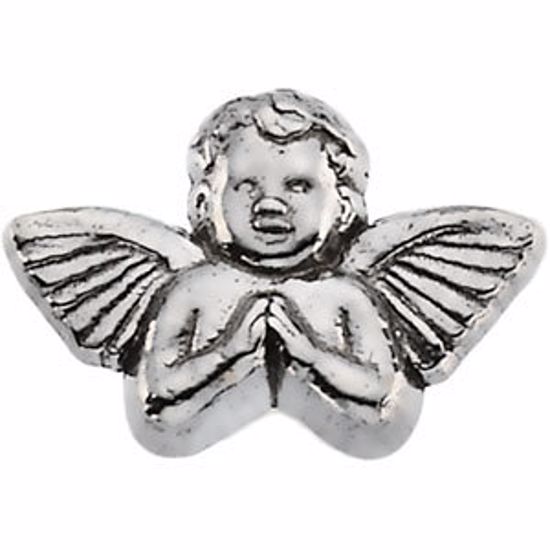 R6501:65853:P Sterling Silver 11x16mm Praying Angel Lapel Pin