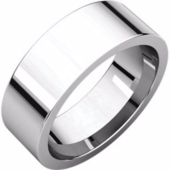 FIR4.5:622:P Sterling Silver 7mm Flat Band