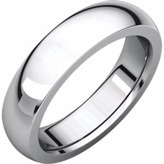 IRH10:101:P Sterling Silver 5 mm Heavy comfort Fit Band