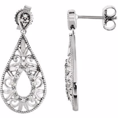 69485:100:P Sterling Silver 1/10 CTW Diamond Earrings