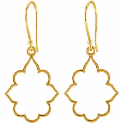 85272:1004:P 14kt Yellow Decorative Earrings