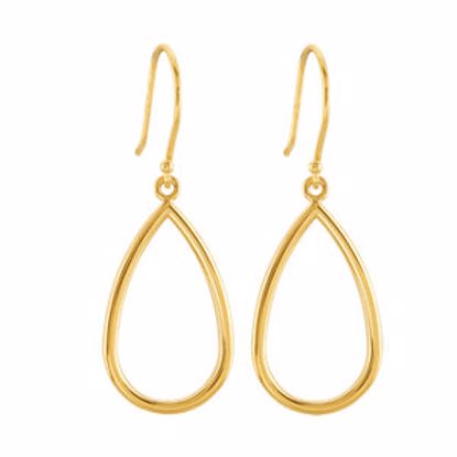 85281:101:P 14kt Yellow Pear Shaped Earrings