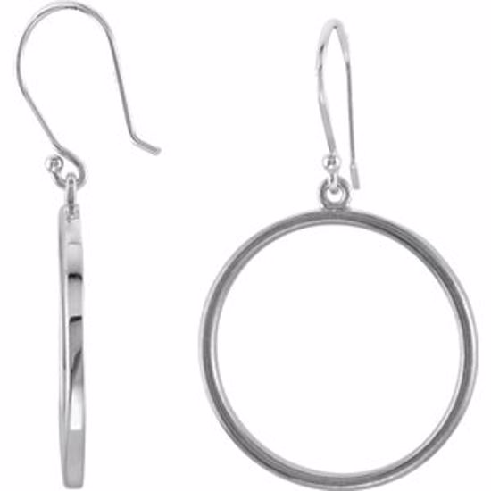 85285:102:P Sterling Silver Circle Shaped Earrings