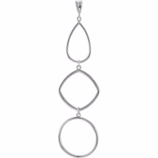 85288:101:P Triple Multi Shaped Dangle Pendant