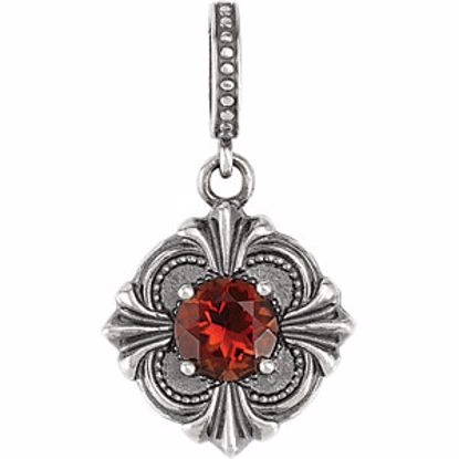 85244:102:P Sterling Silver Madeira Citrine Victorian Design Pendant