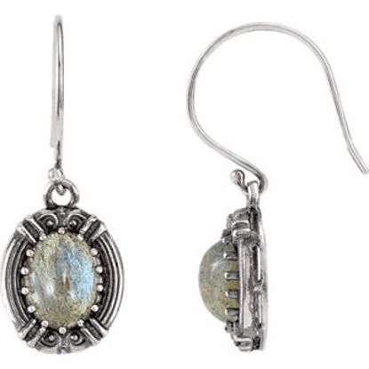 85239:103:P Sterling Silver Labradorite Earrings