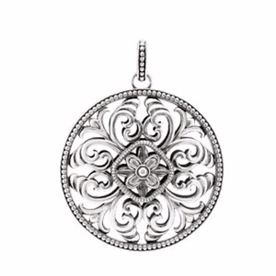 85301:102:P Sterling Silver Filigree Pendant