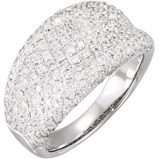 68391:101:P 14kt White 1 1/5 CTW Diamond Pavé Ring