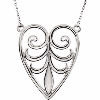 85227:106:P Filigree Heart Necklace or Center