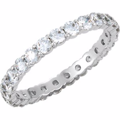 121938:188:P 14kt White 1 1/4 CTW Diamond Eternity Band Size 7